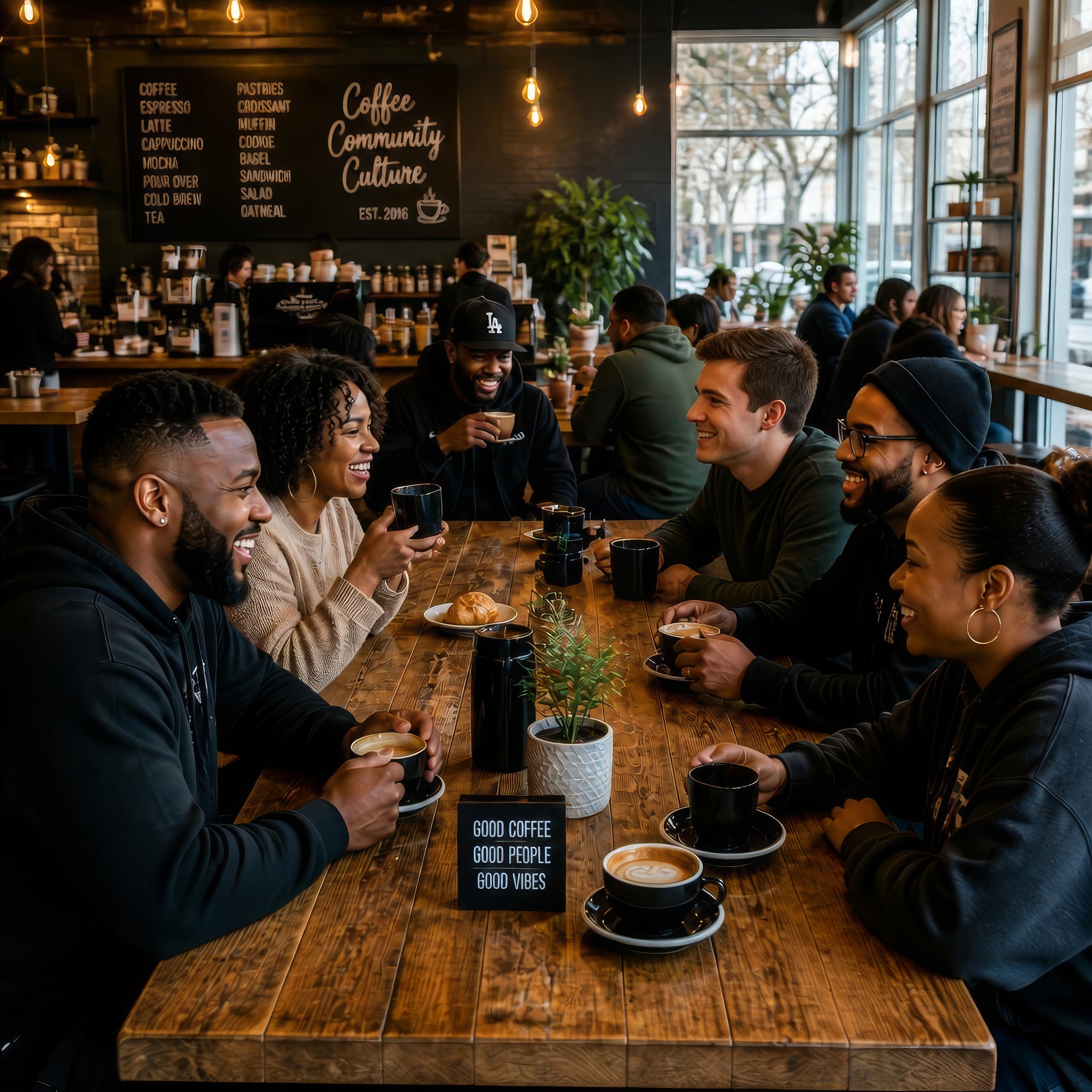A group of entrepreneurs laughing together at a Founder's Table gathering